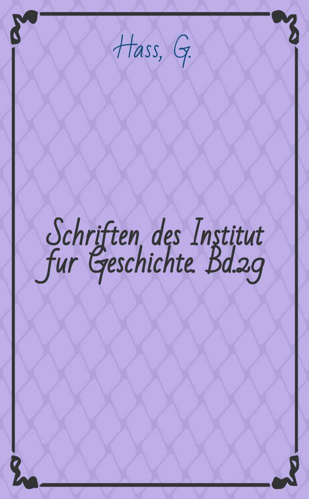 Schriften des Institut fur Geschichte. Bd.29 : Von M&uuml;nchen bis Pearl Harbor