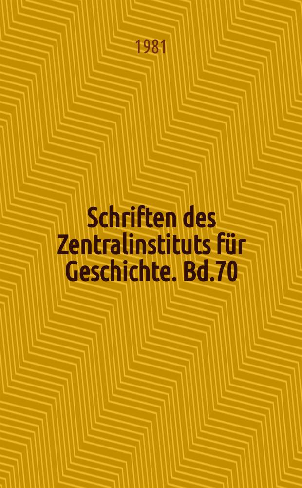 Schriften des Zentralinstituts für Geschichte. Bd.70 : Opposition in der Paulskriche
