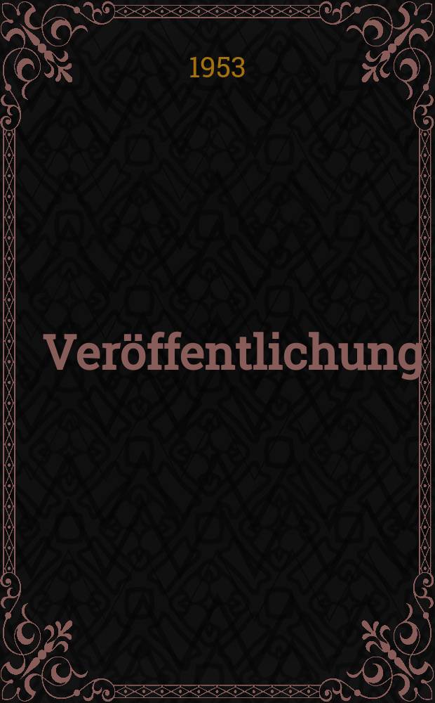 Veröffentlichung