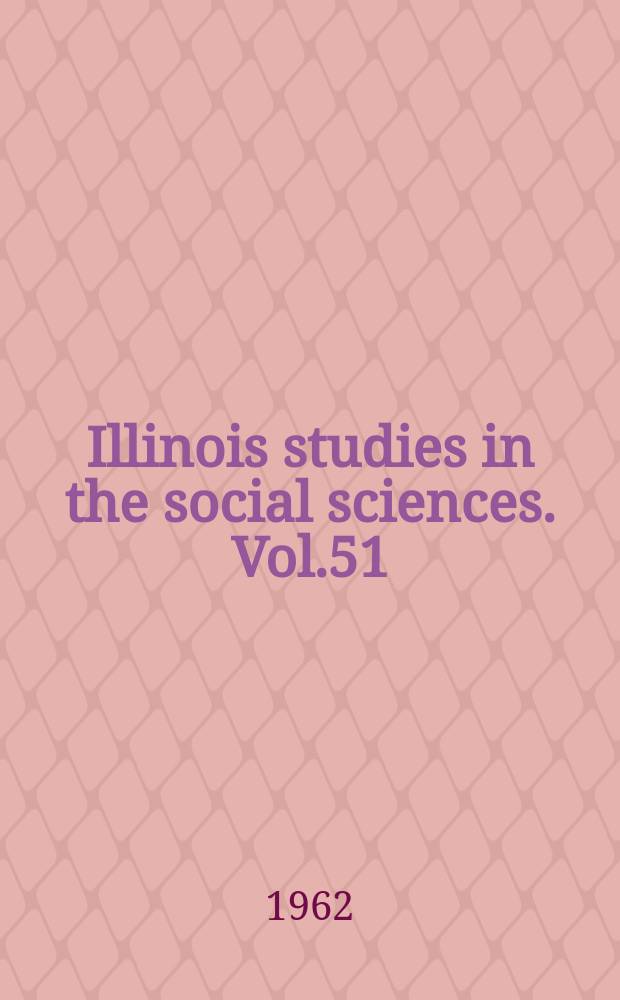 Illinois studies in the social sciences. Vol.51 : Shelby M. Cullom