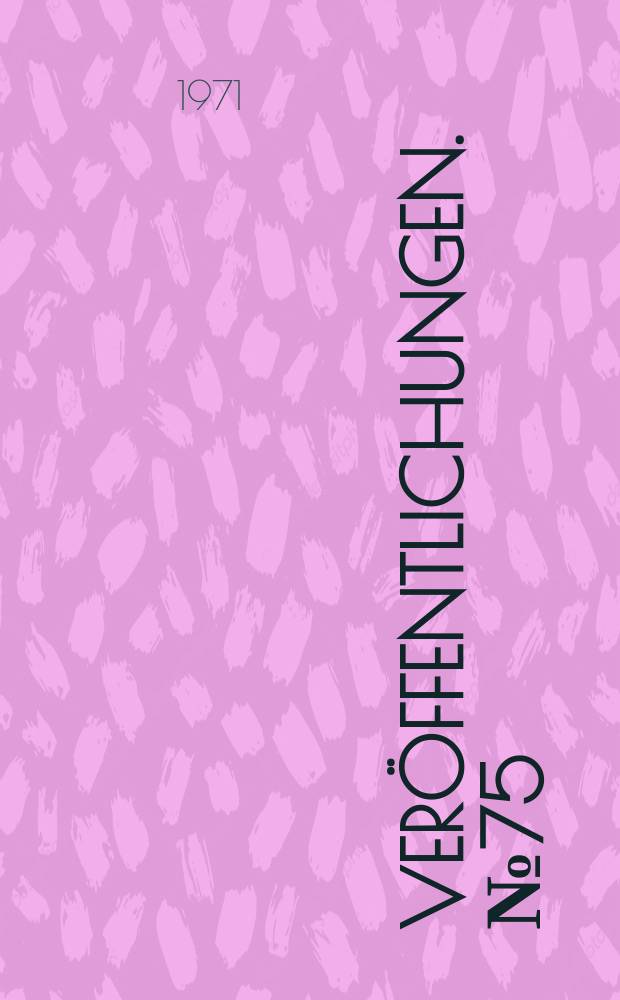 Ver&ouml;ffentlichungen. №75 : Sprichw&ouml;rten der Kundu (Kamerun)