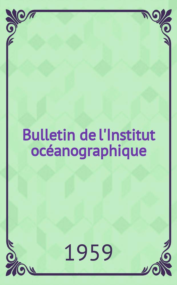 Bulletin de l'Institut océanographique : (Fondation Albert I-er, prince de Monaco). №1159 : La plongée en scaphandre autonome au service de la Taphonomie