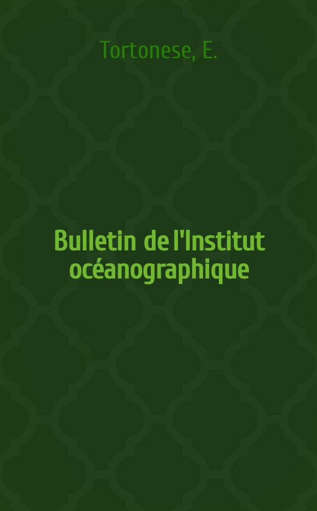Bulletin de l'Institut océanographique : (Fondation Albert I-er, prince de Monaco). №1167 : General remarks on the Mediterranean deep-sea fishes