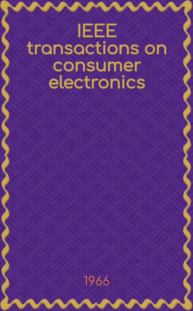 IEEE transactions on consumer electronics : A publ. by the IEEE Consumer electronics group of the BCCE soc. Vol.12, №5 : Eleven-year index 1955-1965