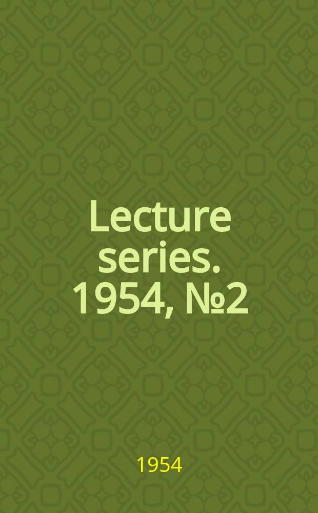 Lecture series. 1954, №2 : Hydrogen peroxide