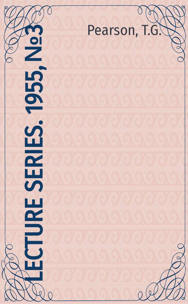Lecture series. 1955, №3 : The chemical background of the aluminium industry