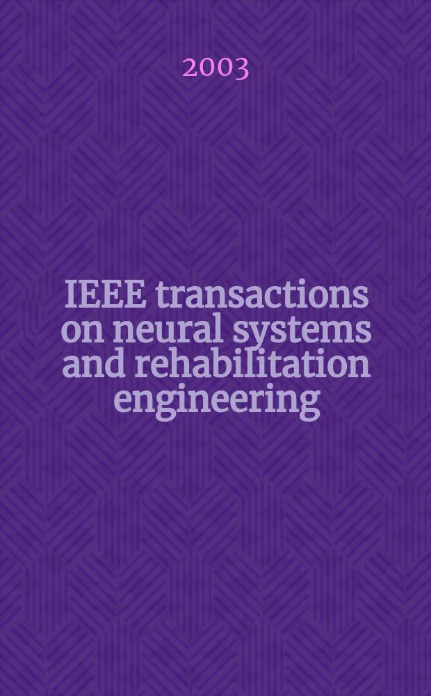 IEEE transactions on neural systems and rehabilitation engineering : A publ. of the IEEE Engineering in medicine a. biology soc. Vol.11, №3