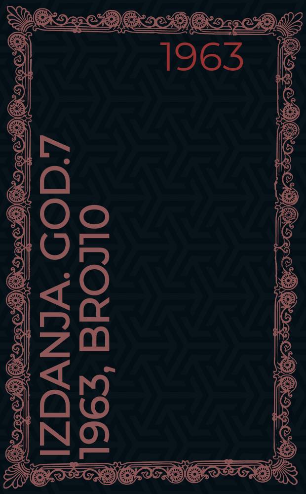 [Izdanja]. God.7 1963, Broj10