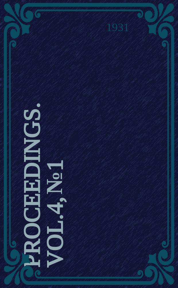 Proceedings. Vol.4, №1 : Autogenous welding of lead and its alloys-ancient and modern