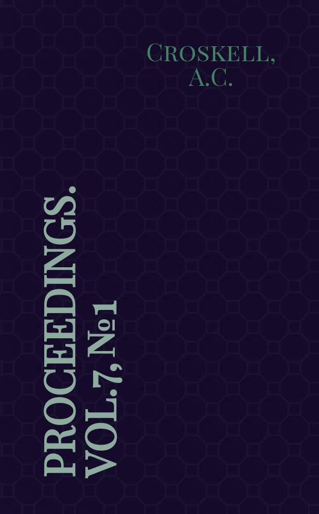 Proceedings. Vol.7, №1 : Electric welding in 1933