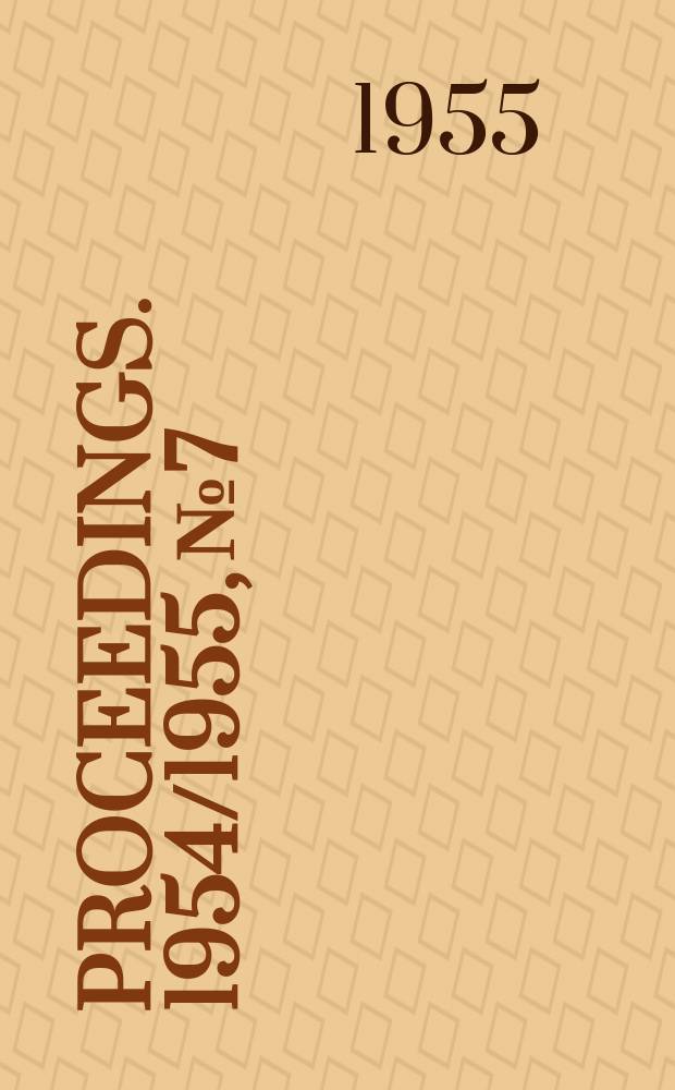 Proceedings. 1954/1955, №7 : Assessment of car and fuel factors affecting vapour locking tendency