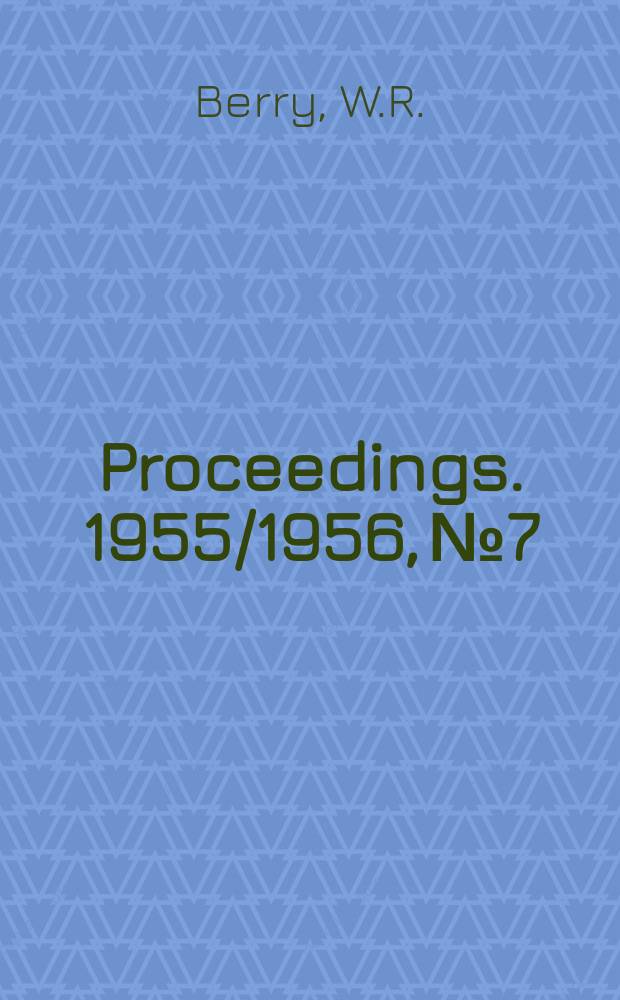 Proceedings. 1955/1956, №7 : The use of shot peening to reduce weight