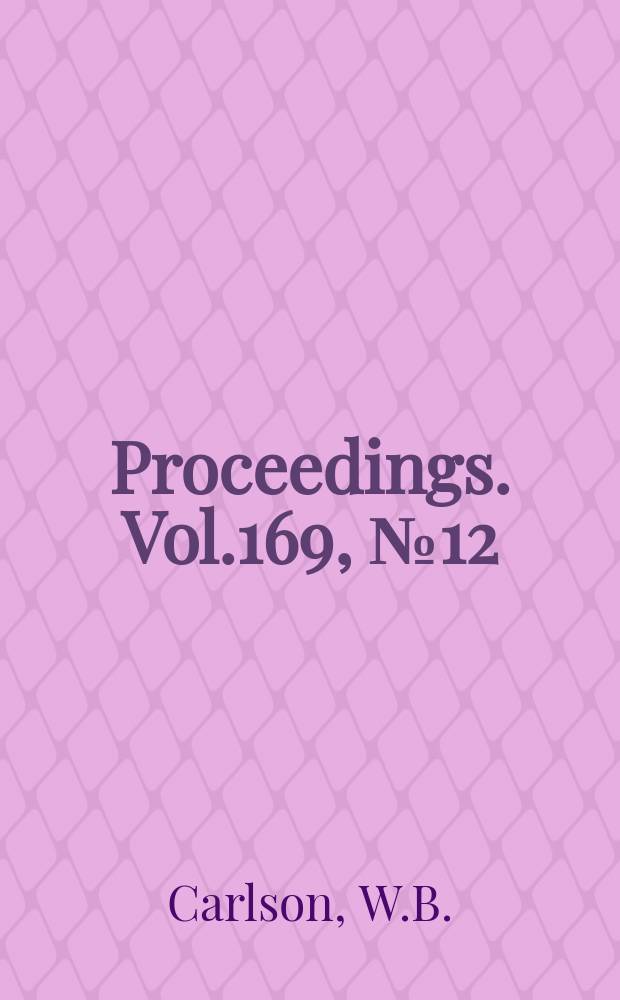 Proceedings. Vol.169, №12 : Cylindrical pressure vessels: stress systems in plain cylindrical shells and in plain and pierced drumheads