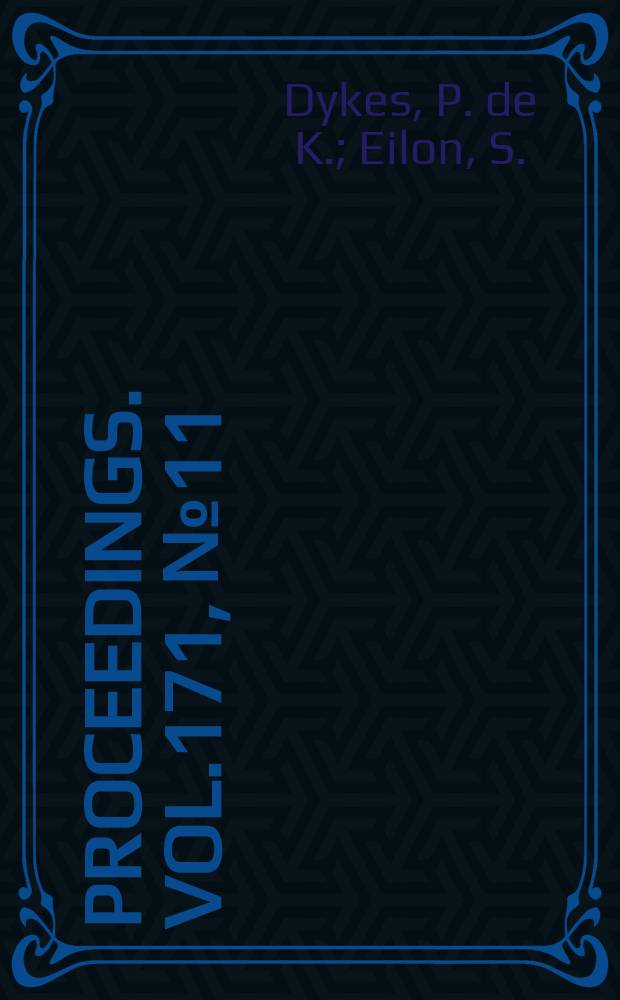 Proceedings. Vol.171, №11 : An Investigation into the mechanism of oil loss past pistons. A study of piston-ring lubrication