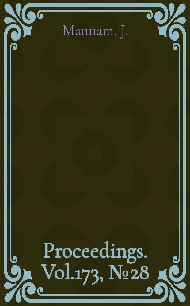 Proceedings. Vol.173, №28 : Further aspects of hydraulic lock