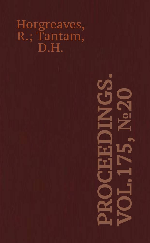 Proceedings. Vol.175, №20 : Performance under boundary conditions at low temperatures