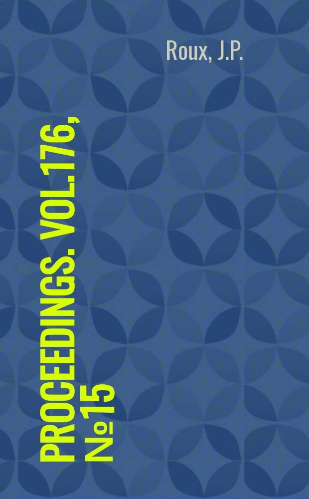 Proceedings. Vol.176, №15 : First steps towards conventional nuclear power