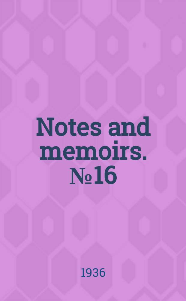 Notes and memoirs. №16 : The fishery grounds near Alexandria