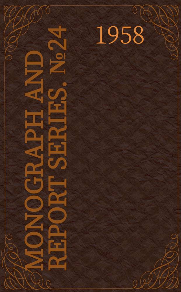 Monograph and report series. №24 : Advances in inspection techniques as aids to process control in non-ferrous metals production