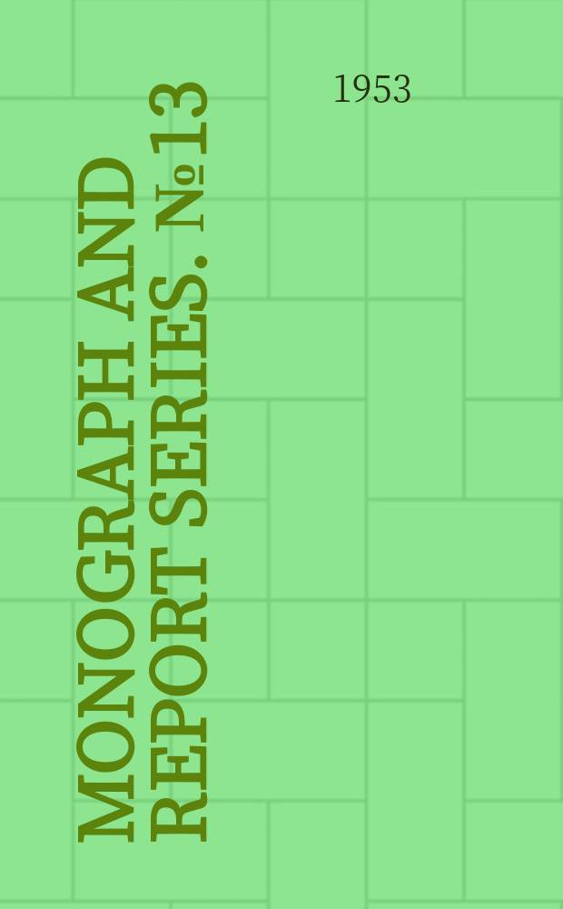 Monograph and report series. №13 : Properties of metallic surfaces