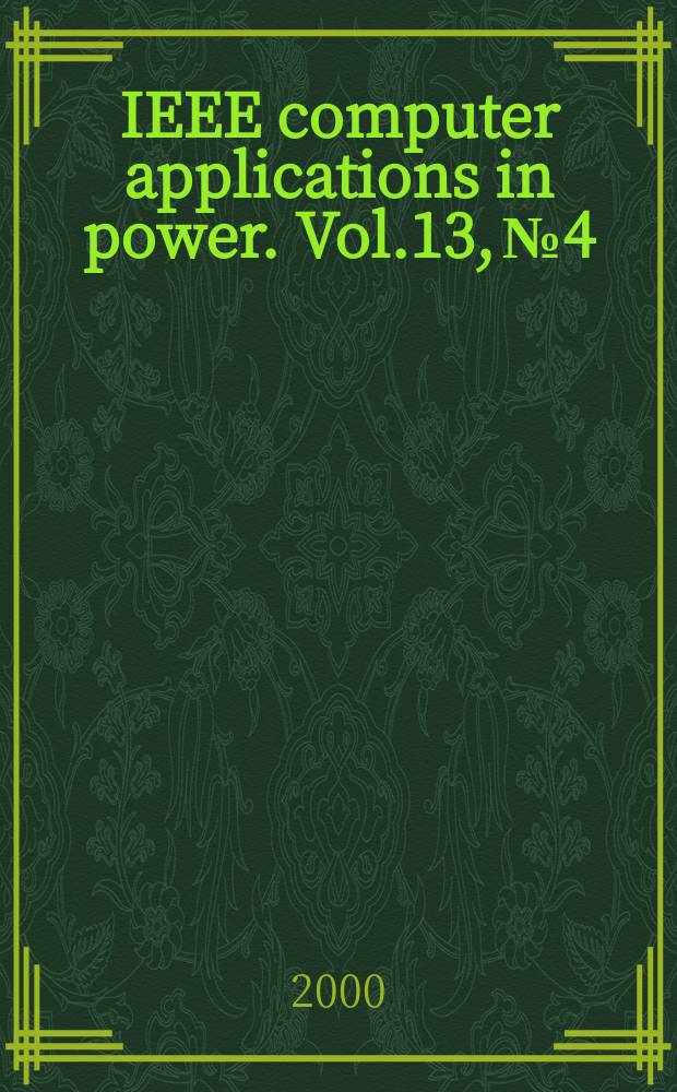IEEE computer applications in power. Vol.13, №4