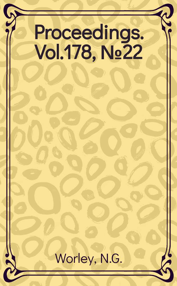 Proceedings. Vol.178, №22 : Steam cycles for advanced Magnox gas-cooled nuclear power reactors