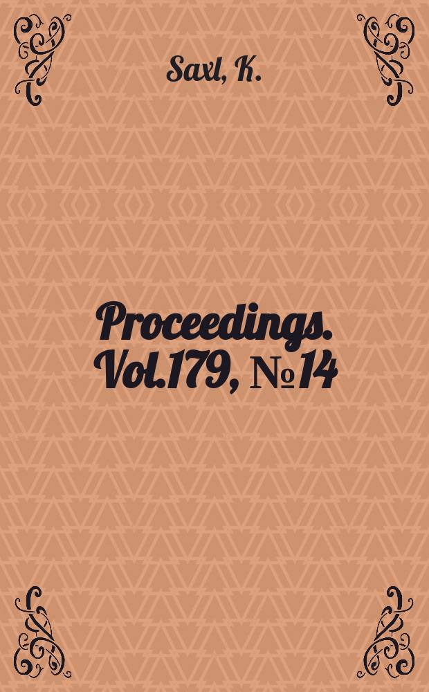 Proceedings. Vol.179, №14 : The Pendulum mill - a new method of rolling metals