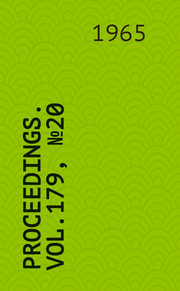 Proceedings. Vol.179, №20 : Centrifugal pumps: theories and facts