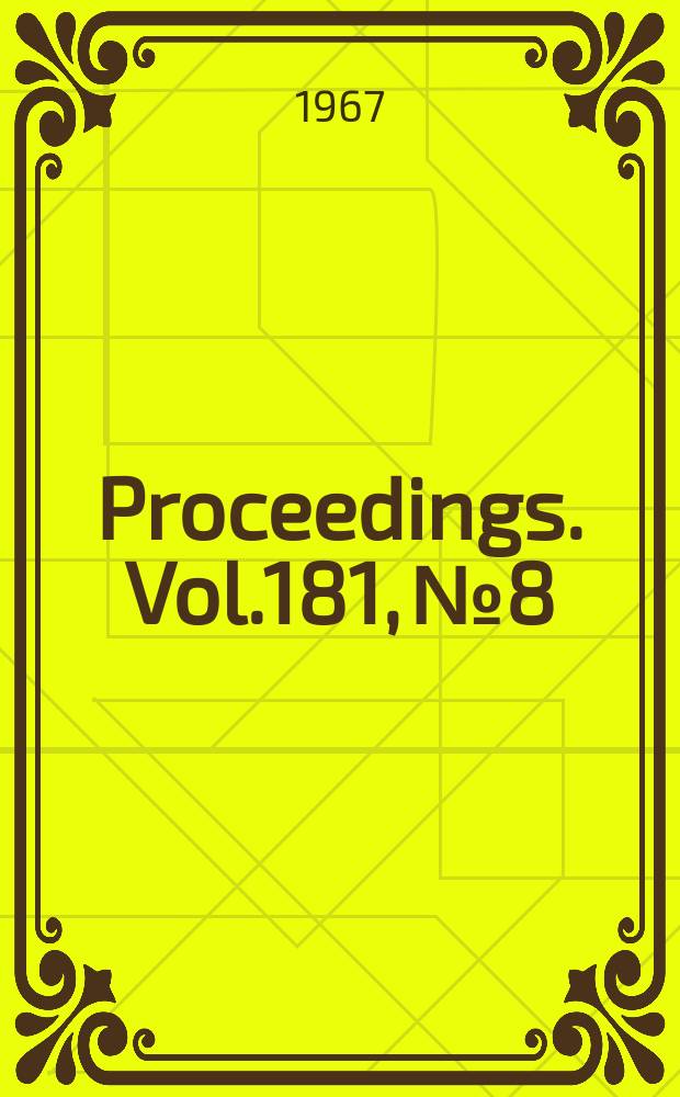 Proceedings. Vol.181, №8 : Dynamic behaviour of plain slideways