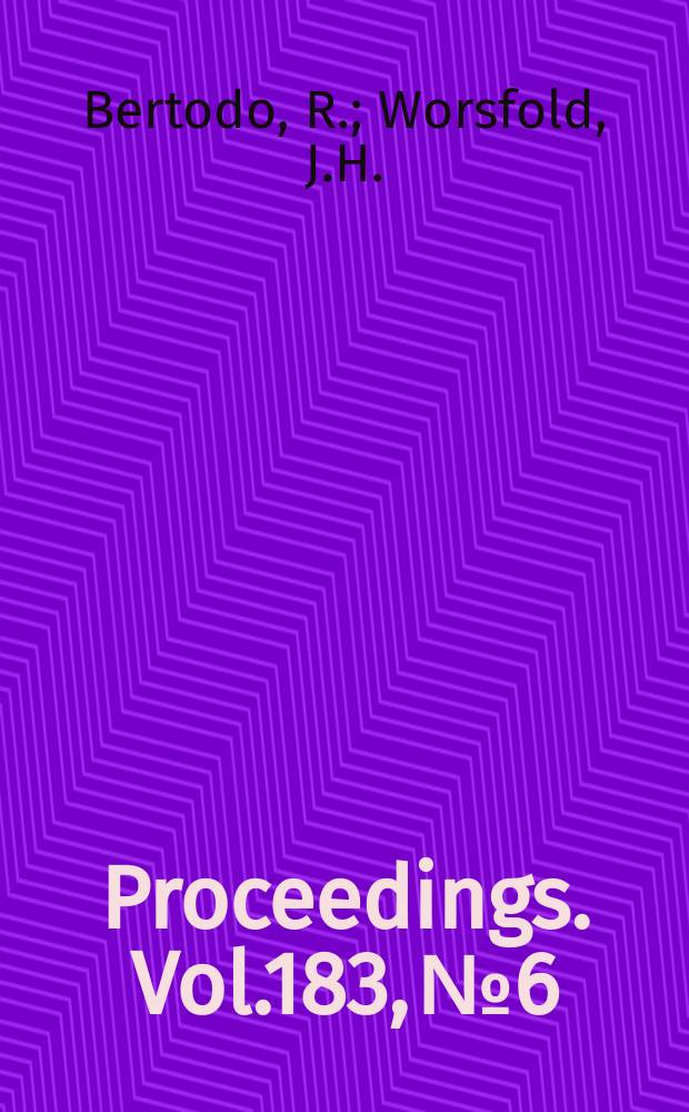 Proceedings. Vol.183, №6 : Medium speed diesel engine noise