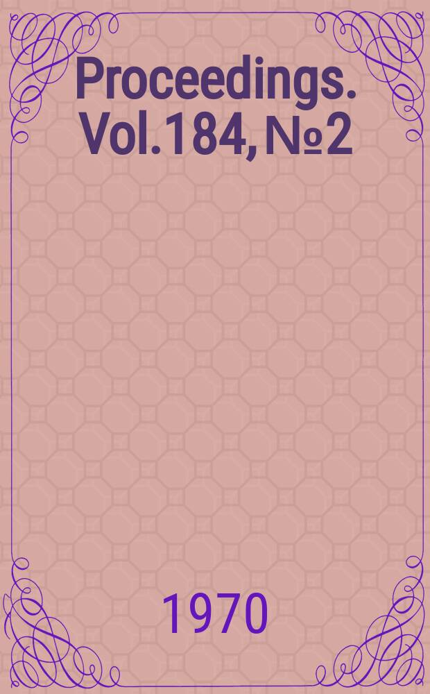 Proceedings. Vol.184, №2 : Stresses in oil lubricated bearings