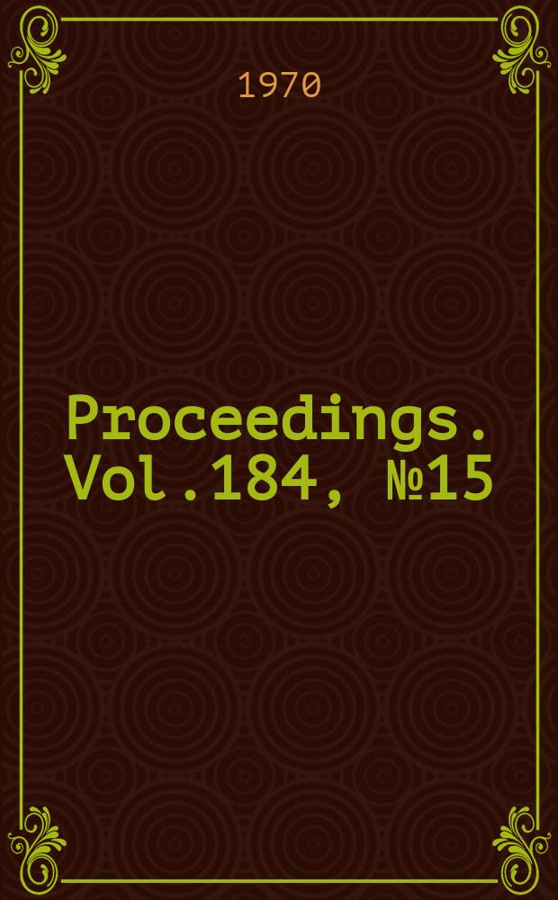 Proceedings. Vol.184, №15 : Study of erosion by solid particles