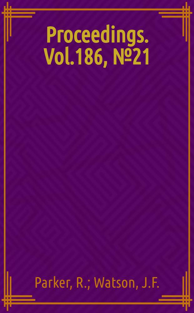 Proceedings. Vol.186, №21 : Interaction effects