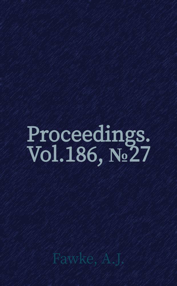 Proceedings. Vol.186, №27 : Experimental verification...
