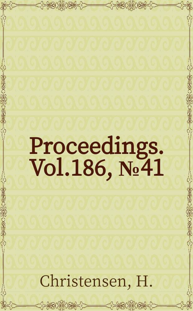 Proceedings. Vol.186, №41 : A theory of mixed lubrication