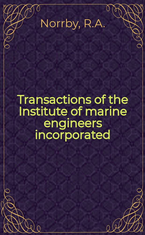 Transactions of the Institute of marine engineers incorporated : Publ. monthly. Vol.93, Paper6 : Notes on ship thrusters