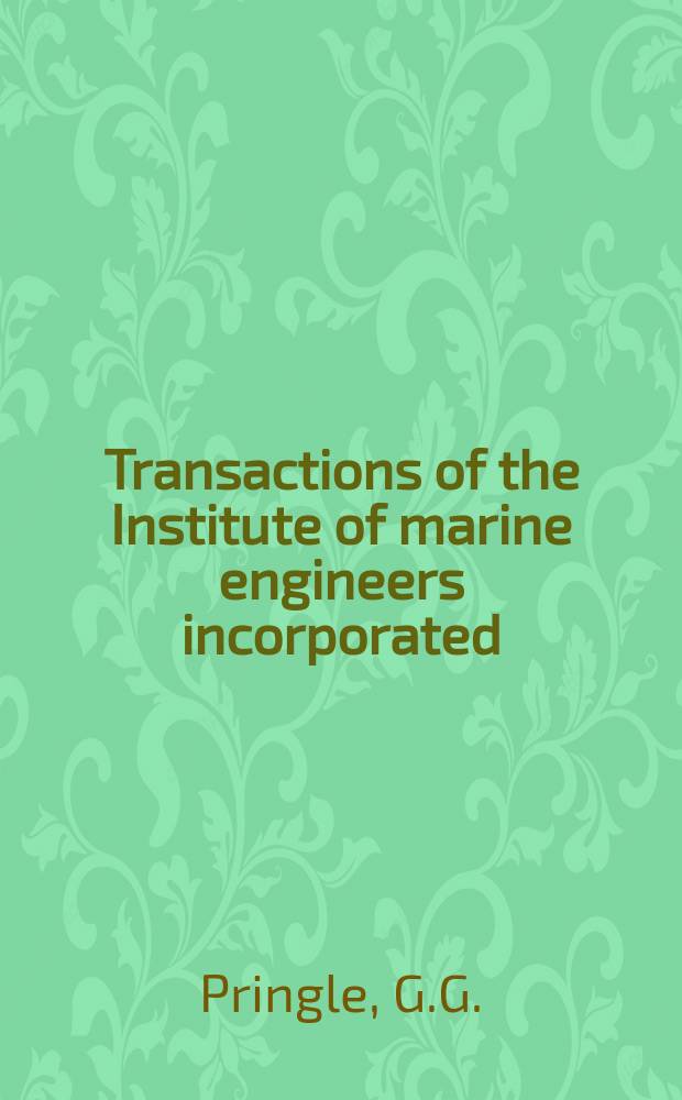 Transactions of the Institute of marine engineers incorporated : Publ. monthly. Vol.94, Paper30 : Economic power generation at sea. 1982