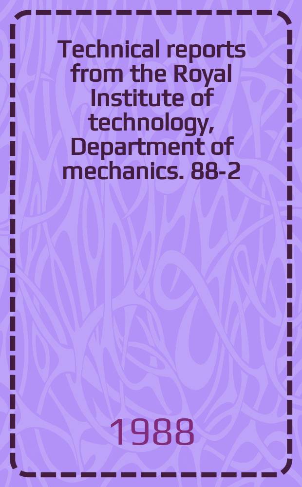 Technical reports from the Royal Institute of technology, Department of mechanics. 88-2 : Transport mechanisms at a stable density ...