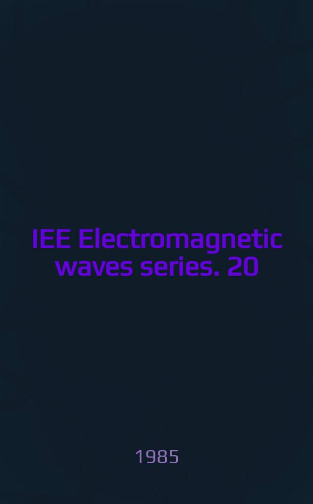 IEE Electromagnetic waves series. 20 : Advances in radar techniques