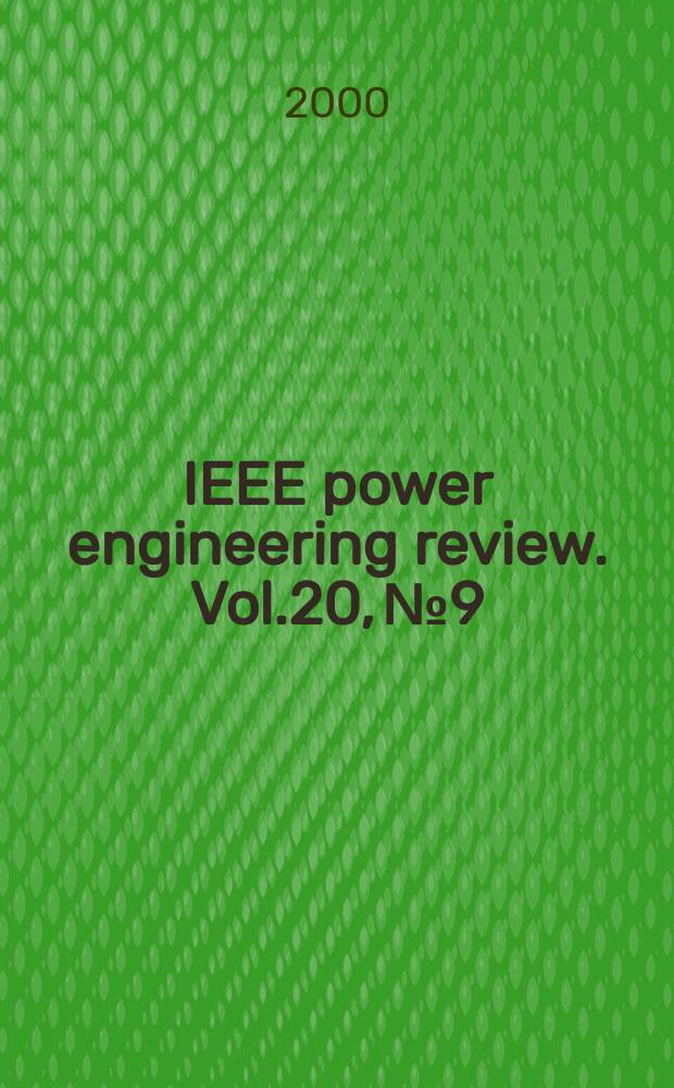 IEEE power engineering review. Vol.20, №9