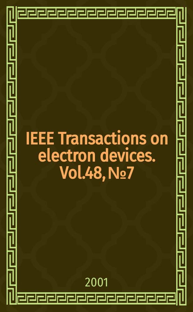IEEE Transactions on electron devices. Vol.48, №7