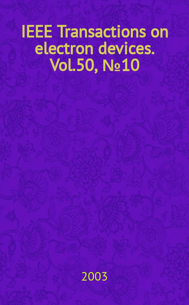 IEEE Transactions on electron devices. Vol.50, №10