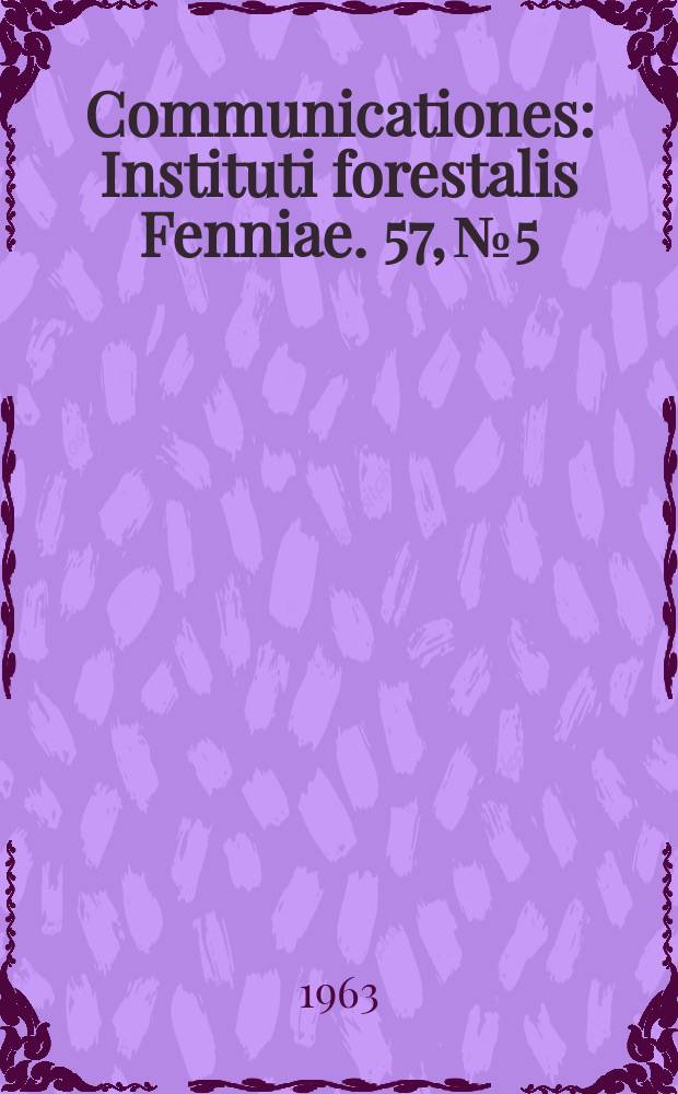 Communicationes : Instituti forestalis Fenniae. 57, №5 : Notes on the forest and netland vegetation in the Canadian day belt region and adjacent areas