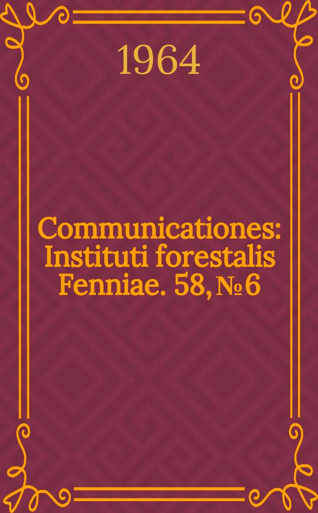 Communicationes : Instituti forestalis Fenniae. 58, №6 : Määrämittaisten polttohakerankojen mittaamisesta roukku ja varastopinoissa