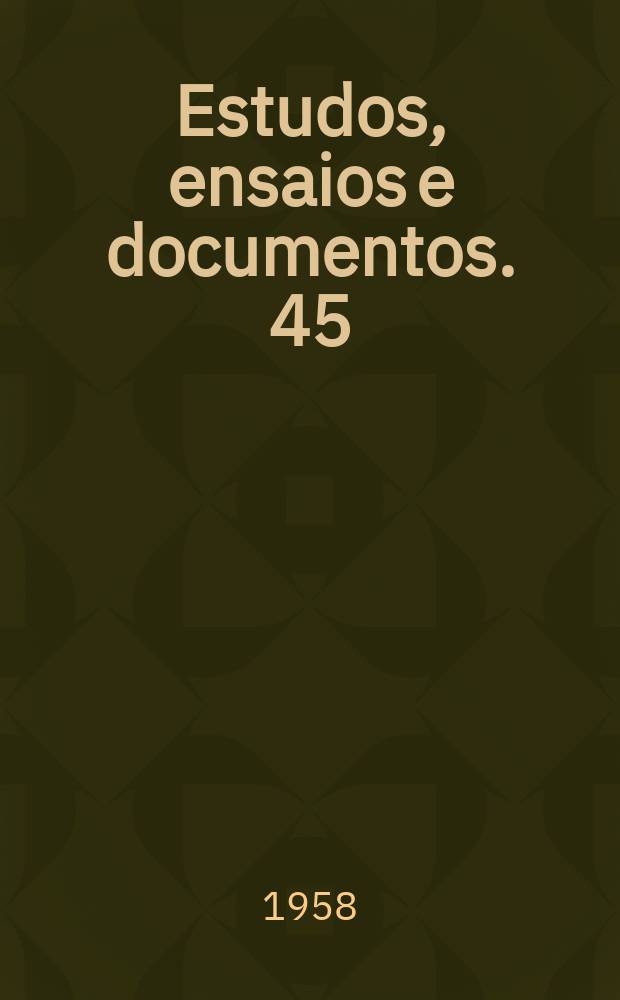 Estudos, ensaios e documentos. 45 : Soeiro de Estudo do sistema "Tellurometer"