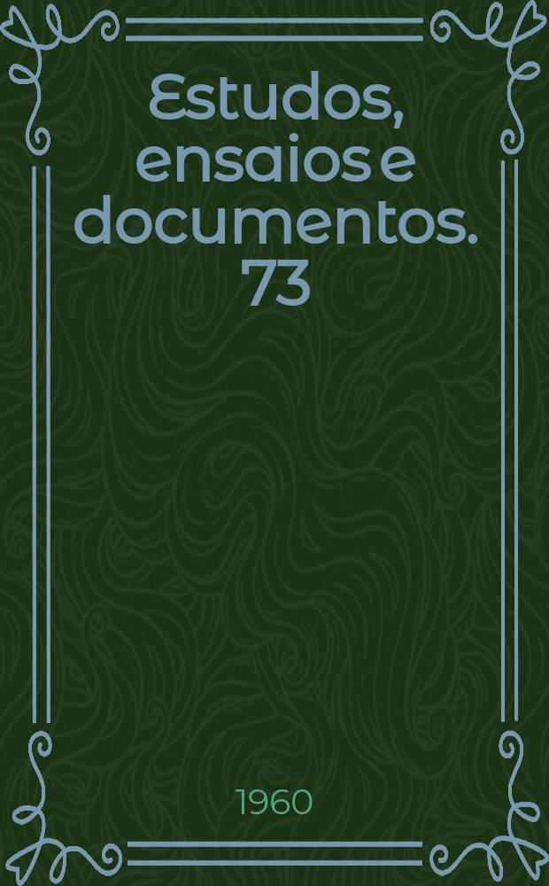 Estudos, ensaios e documentos. 73 : Contribution to the theory of certain non-linear differential equations