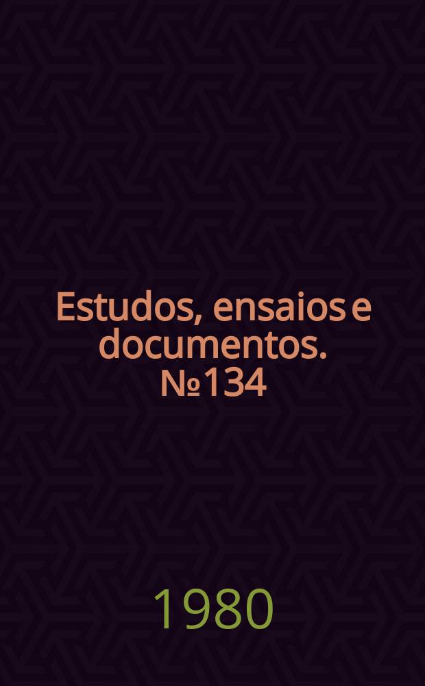 Estudos, ensaios e documentos. №134 : Research on the mosquitoes of Angola
