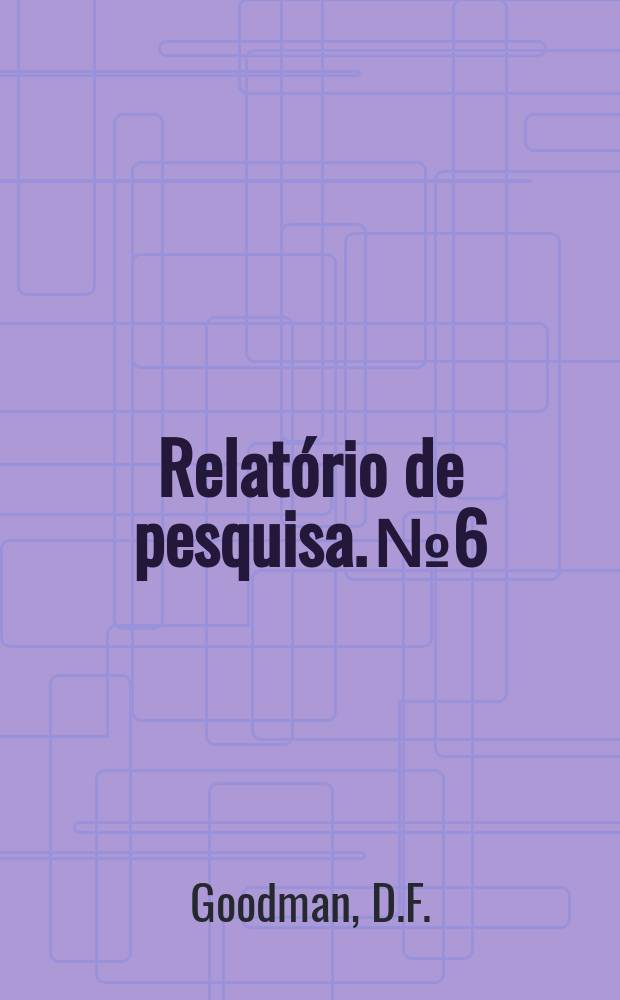 Relatório de pesquisa. №6 : A industrialização de Nordeste