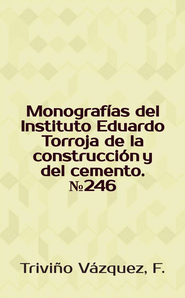 Monografías del Instituto Eduardo Torroja de la construcción y del cemento. №246 : Fotometría de llama aplicada a la determinación de álcalis en cementos