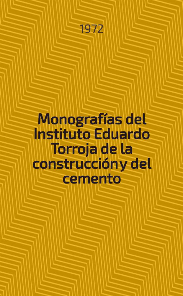 Monografías del Instituto Eduardo Torroja de la construcción y del cemento : "Sistema Corspan" de forjadas aligerados